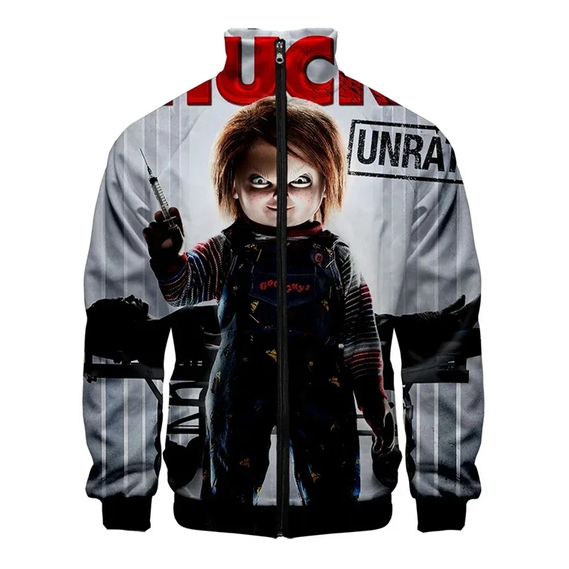 Coats Horror Movie Chucky Stand Collar Jackets Seed of Chucky Sweatshirt Cosplay Costume Long Sleeve Zipper Hoodies