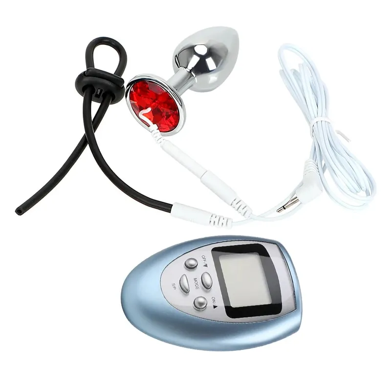 Electric Shock Penis Ring Anal Plug For Men Cock Exerciser Butt Dilator Women Nipple Clamps Medical Stimulator Sex Toys Adult 18 — image 8