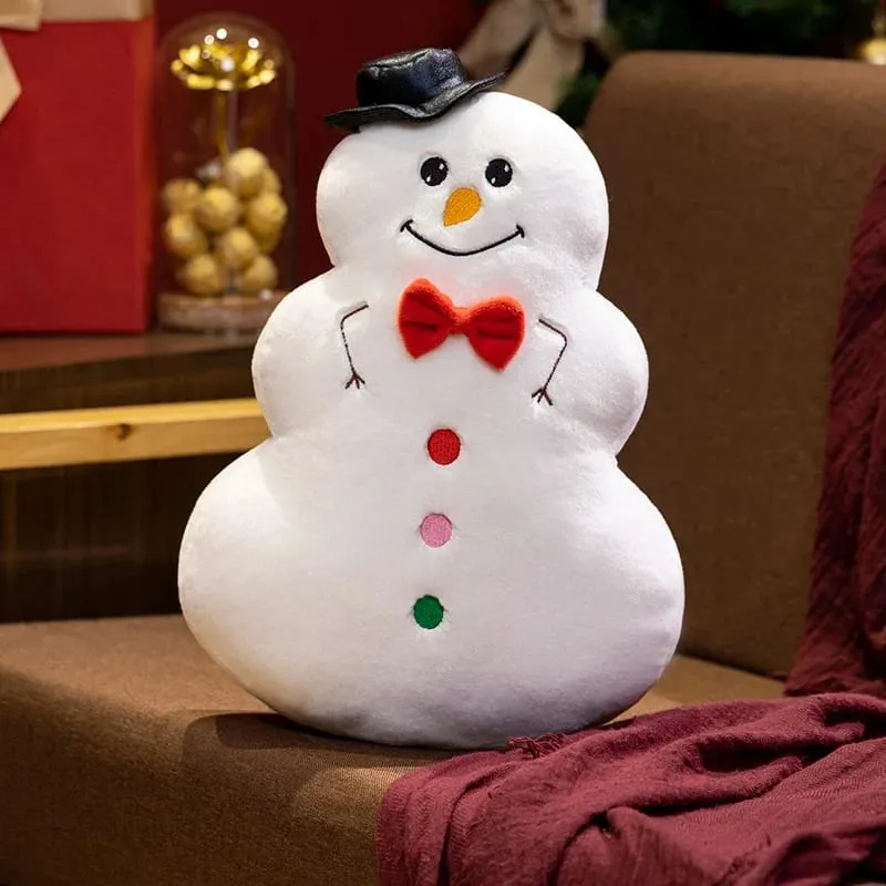 1PC happy Christmas Ginger Bread Snowman Plushie Plush Pillow Stuffed Cabin House Xmas Tree Party Decor Doll