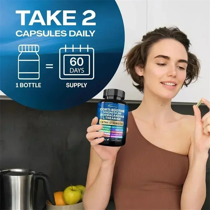 Corti-Soothe Supplement - Improve Sleep Quality Promote Cortisol Balance Support Adrenal Health and Relieve Fatigue