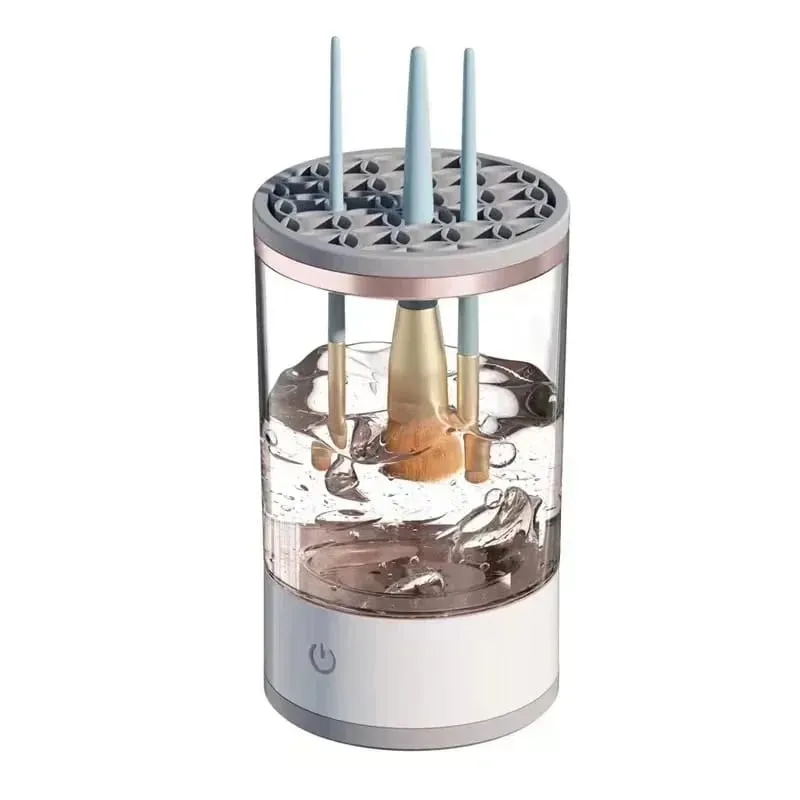 Limpador elétrico de pincéis de maquiagem, super rápido, portátil, máquina limpa para todos os pincéis de maquiagem, limpeza profunda