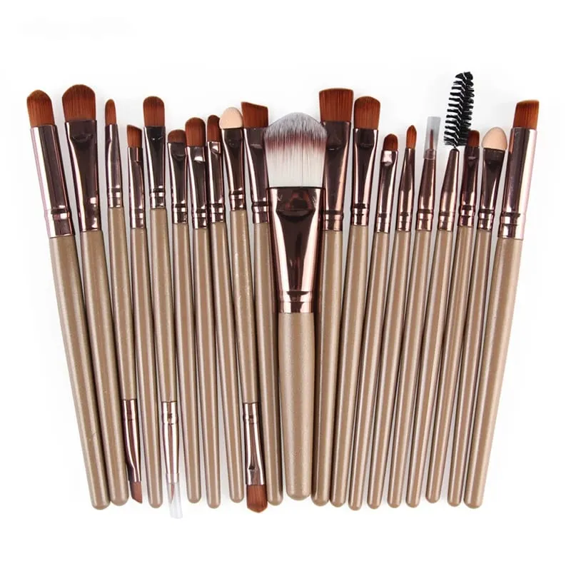 20 PCS Makeup Brush Set Eye Shadow Brush Set Foundation Brush Beauty Tools Soft Man-made Fibers Full Set Makeup Brush — image 16