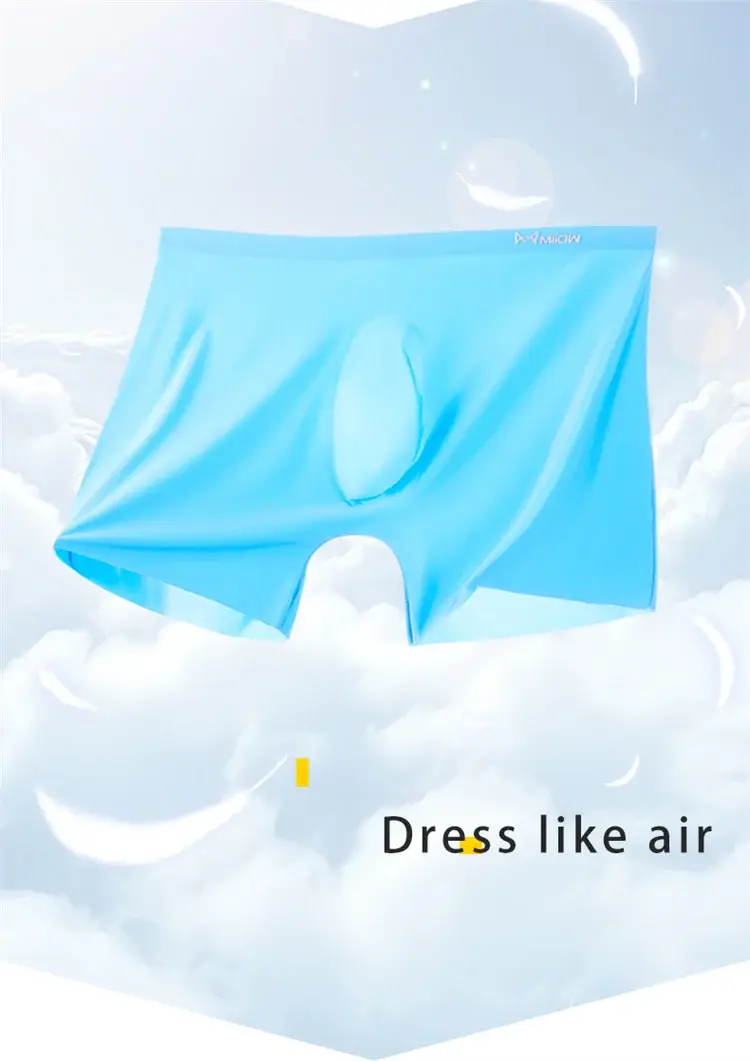 MiiOW 3Pcs Sexy Seamless Boxer Men UnderwearA Graphene Men Boxer Antibacterial Ice Silk Man Underwear Male Boxers MR8052 — image 6