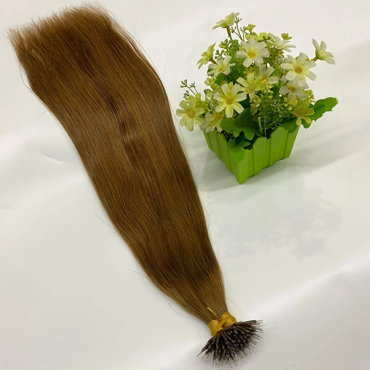 Micro Ring Hair Extension Ombre 100% Virgin Human Hair Extensions Nano Ring Micro Beads Tip Thick Full Head 18"-30"extensiónes — image 9