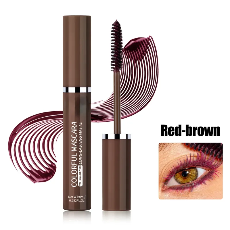 Colored Mascara Eyelashes Blue Pink Green Colorful Waterproof Mascara Charming Long Lasting Curling Mascara Eye Christmas Makeup — image 11