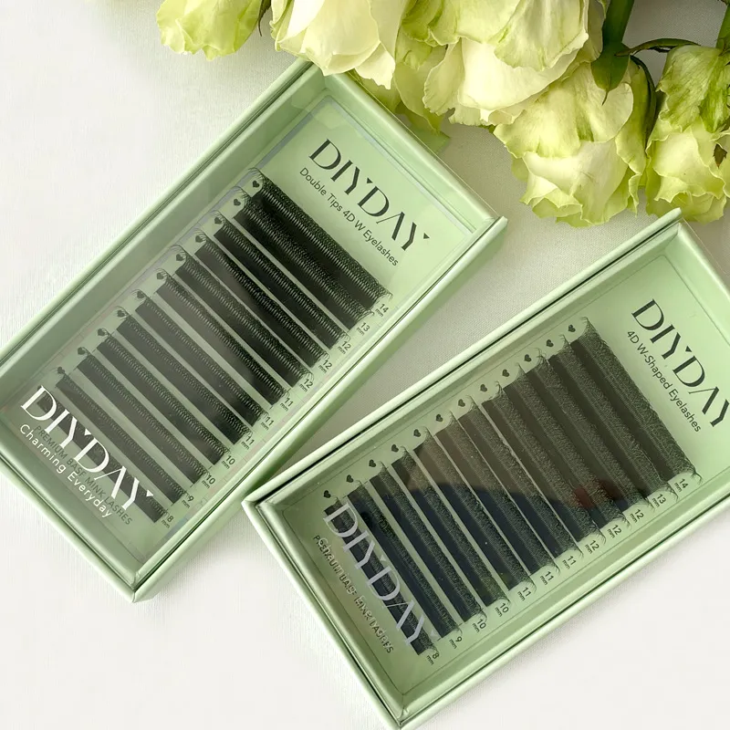 W Shape Eyelashes Extensions W Shaped Bloom 3d 4d 5d 6d 7d 8d Eye Lashes Natural Soft Premade Fan Lash Extensions — image 4