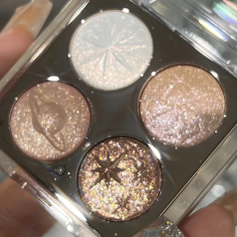 Pearlescent Fine Glitter Highlighter Eyeshadow Palette Diamond Sequins Lying Silkworm Eye Shadow Waterproof Lasting Eyes Makeup — image 4
