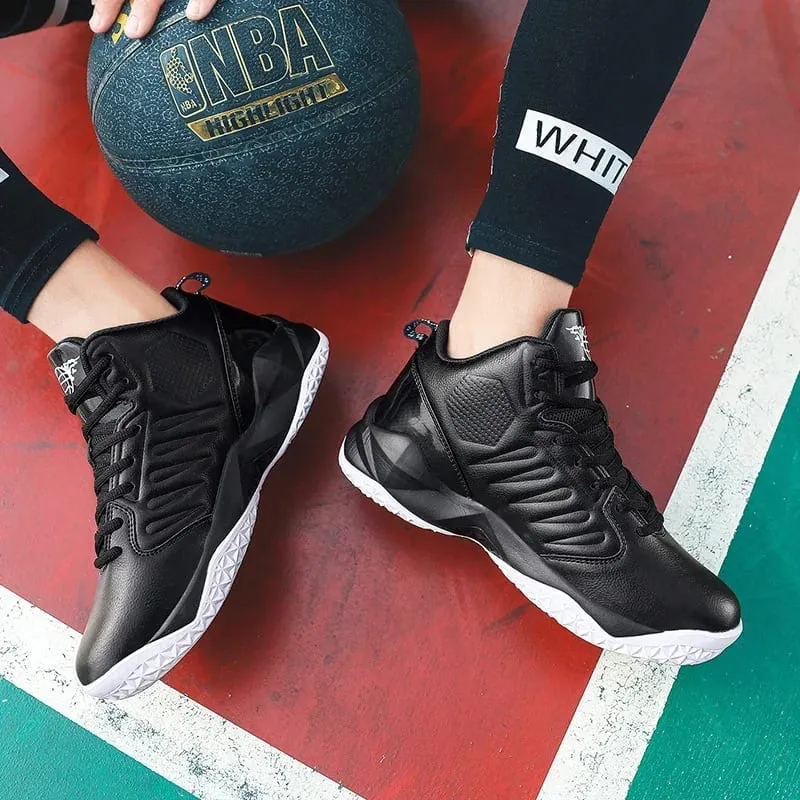 Brand Leather Men Sneakers Comfortable Basketball Non-Slip Lightweight Shoes Men's Training Basket Waterproof Basketball Boots — image 5