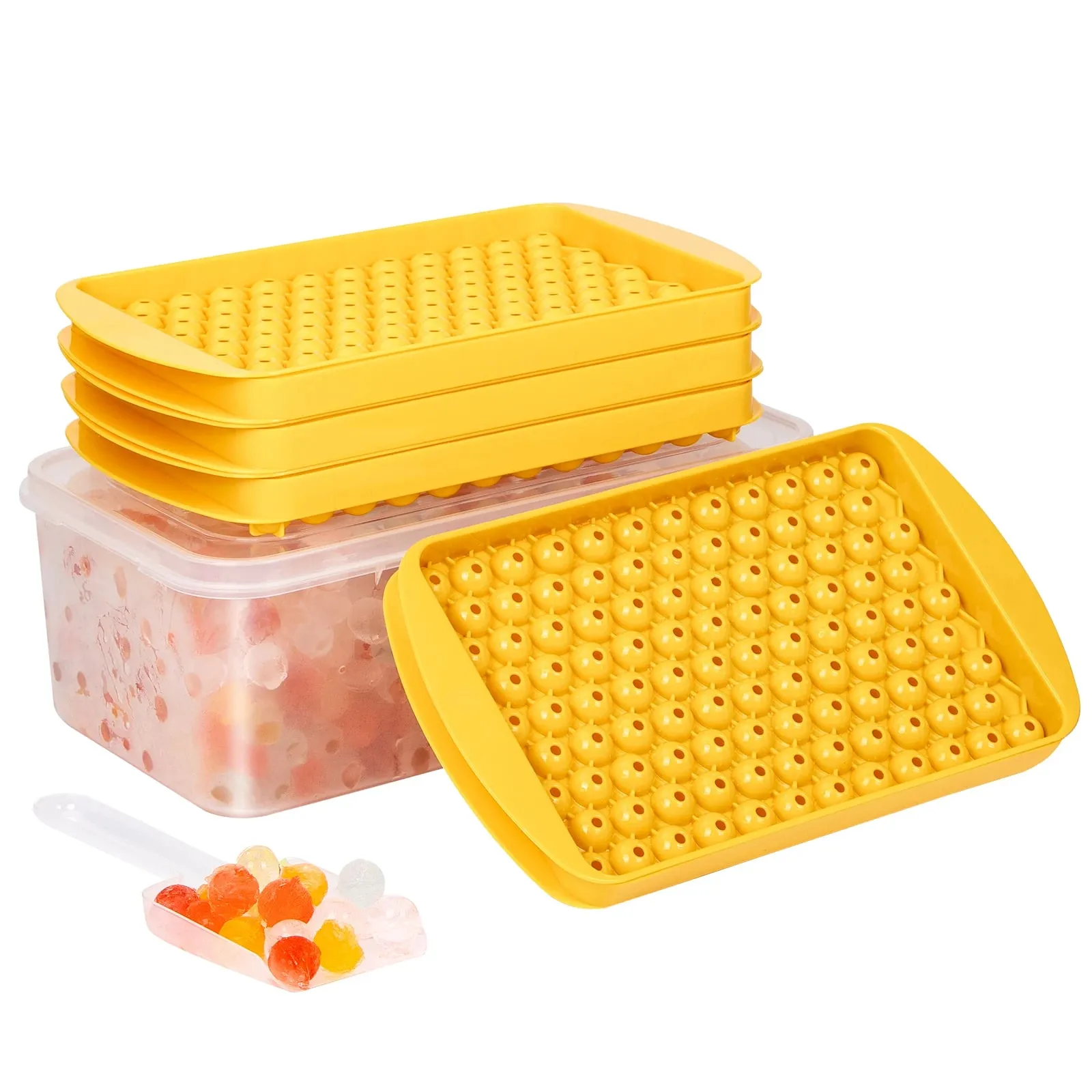 Mini Ice Cube Tray 104 Holes Round Ice Ball Mold Tiny Crushed for Chilling Bar Cocktail Whiskey Drink Coffee Juice Kitchen Tool — image 9