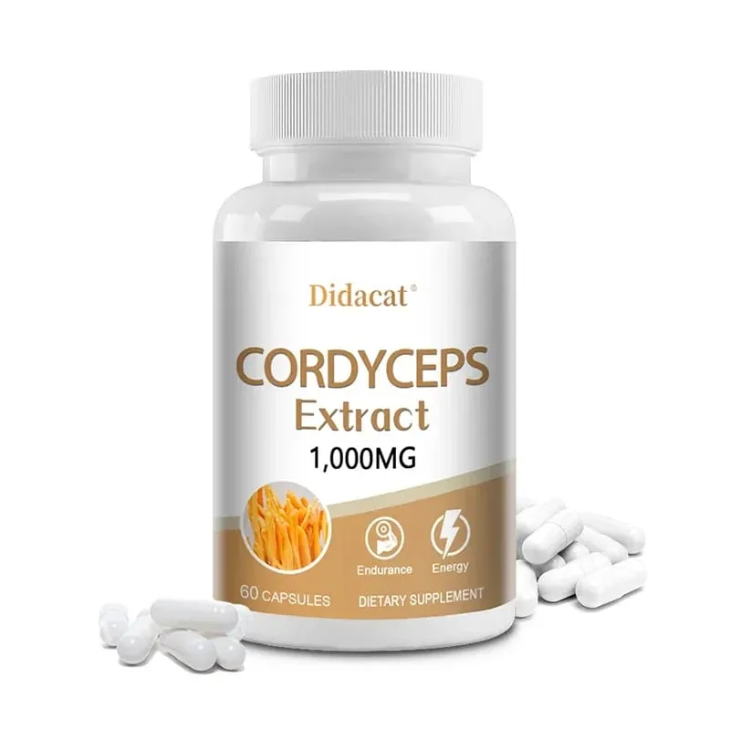 Cordyceps Mushroom Capsules (Cordyceps Sinensis) 1000mg Energy Supplements Support Immune & Brain Function Health NON-GMO — image 9