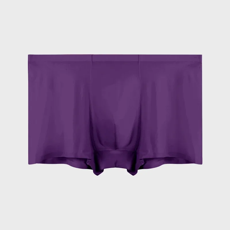 Herrenunterwäsche Herren Großhandel Eisseide Nahtlose Boxershorts Antibakteriell Atmungsaktiv Sport Sommer Dünn Komfort Boxer Bri