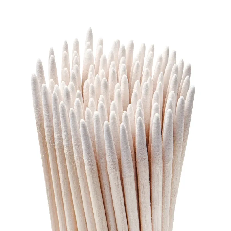100Pcs Disposable Ultra-small Cotton Swab Lint Free Microbrush Wood Cotton Buds Swabs Brushes Eyelash Glue Removing Makeup Tool