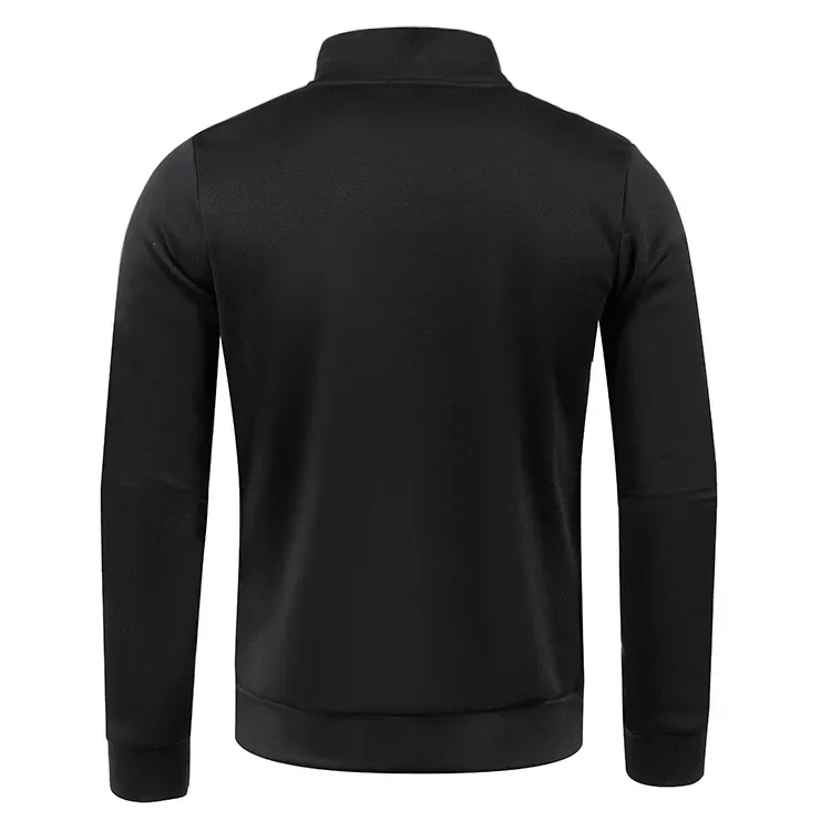 Autumn Men's Half Zipper Sweatshirts Long Sleeve Solid Color Pullover Turtleneck Streetwear Winter Warm Jacket Sport Coats — image 3