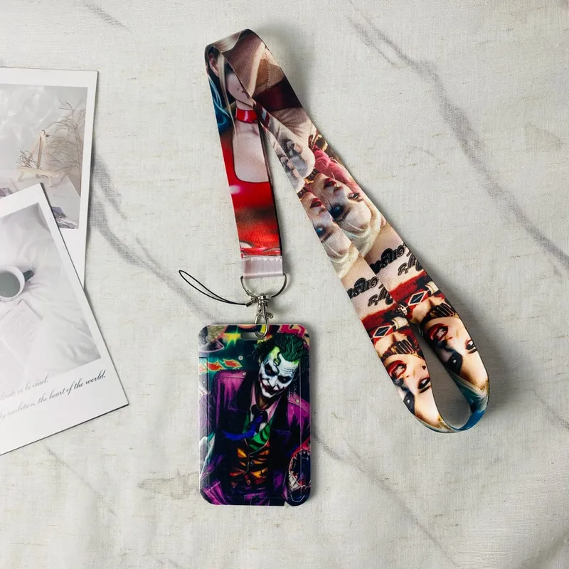 Anime Characters Card Holder Lanyard Keychain ID Credit Bus Card Cover Hang Rope Lariat Lanyard Key Rings Fans Gifts — image 14