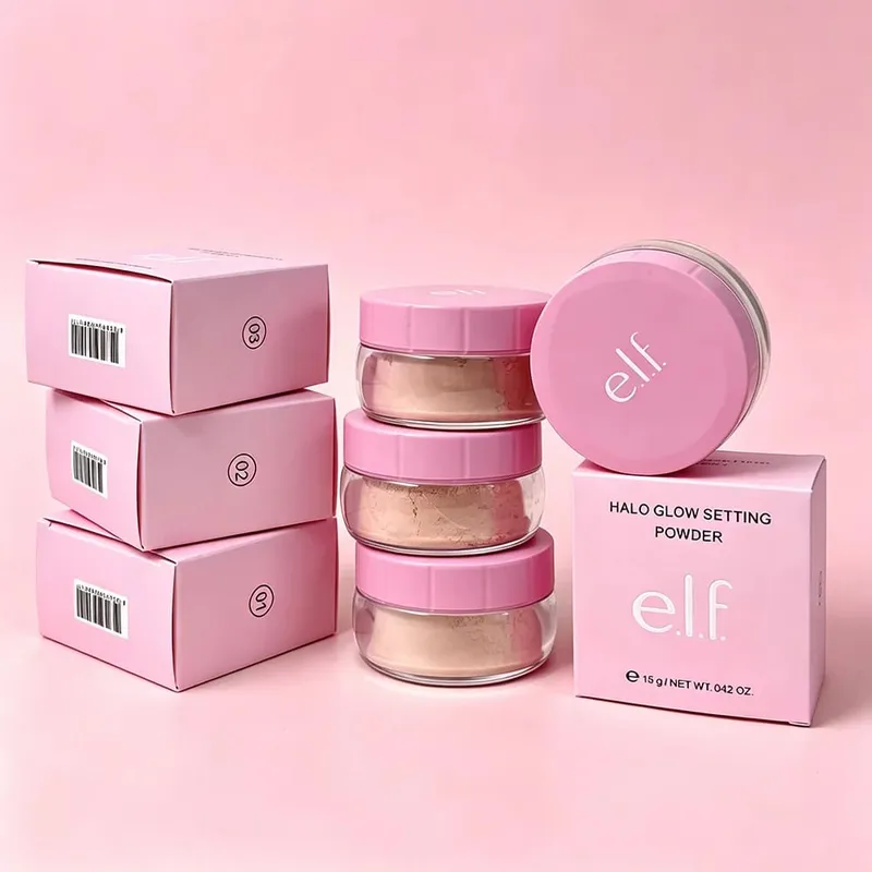 E.L.F. Halo GLOWSETTING POWDER Brightens Skin Tone Softens Setting Powder Loose Powder and Loose Powder