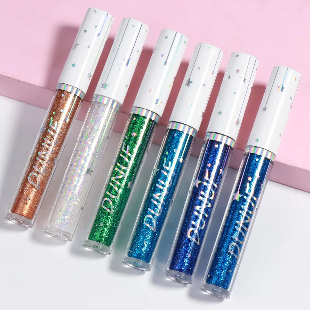 Diamond Blue Sequins Eyeliner Glitter Shiny Brighten Lying Silkworm Makeup Highlight Liquid Eye Liners Pigment Green Silver Gold — image 2