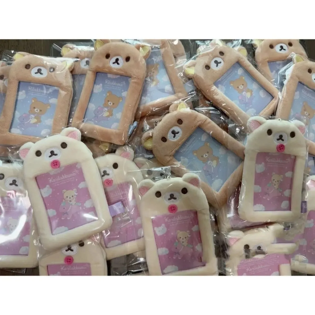 Rilakkuma Plushes ID Card Holder Keychains New Anime Relax Bear Passport Cover Key Ring School Bus Bank Cards Bags Pendants Gift — image 6