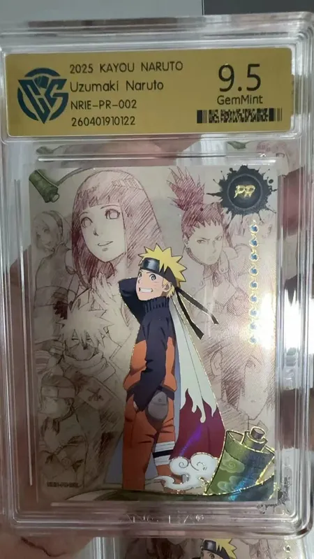 Naruto Cardภาษาอังกฤษรุ่นPR-001PR-002 PRISTINE-10.0 แท้KAYOU Rating Card — image 7