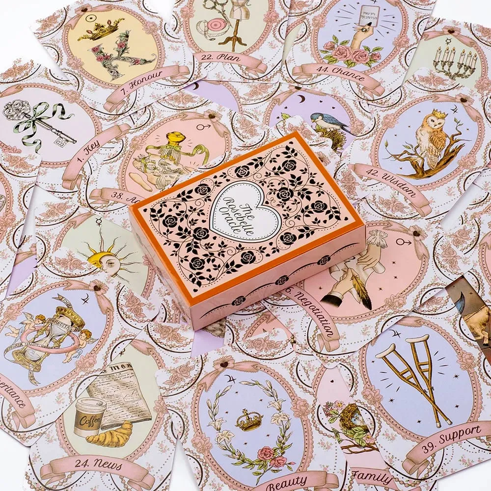 The Rosebelle Oracle cards A 65 Cards English Version Tarot Deck Divination Party Divination Edition Deck Board Playing Games — image 6