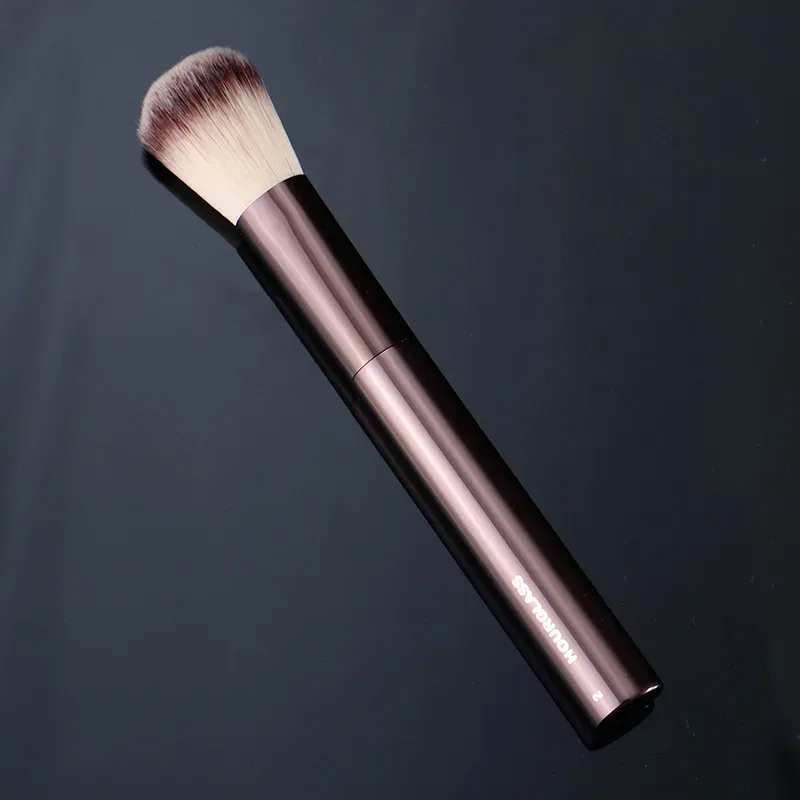 1 piece #2 Blush Makeup brushes Powder Contour Blusher Make up brush exquisite Professional Cosmetic tool metal handle with box — image 4