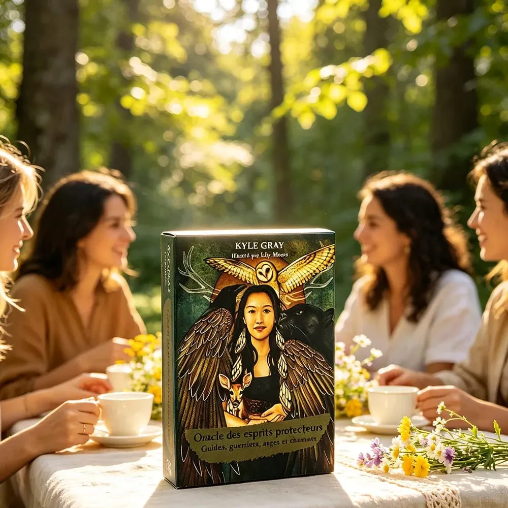 Angels and Ancestors Oracle Cards 55 Card French Version Meditation Divination Board Games for Spiritual Practice & Collection