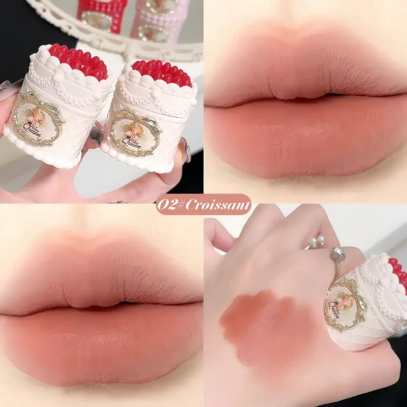 Cake Decor Velvet Lip Mud Matte Finish Non-stick Cup Long Lasting Lipstick for Daily & Party Makeup — image 8