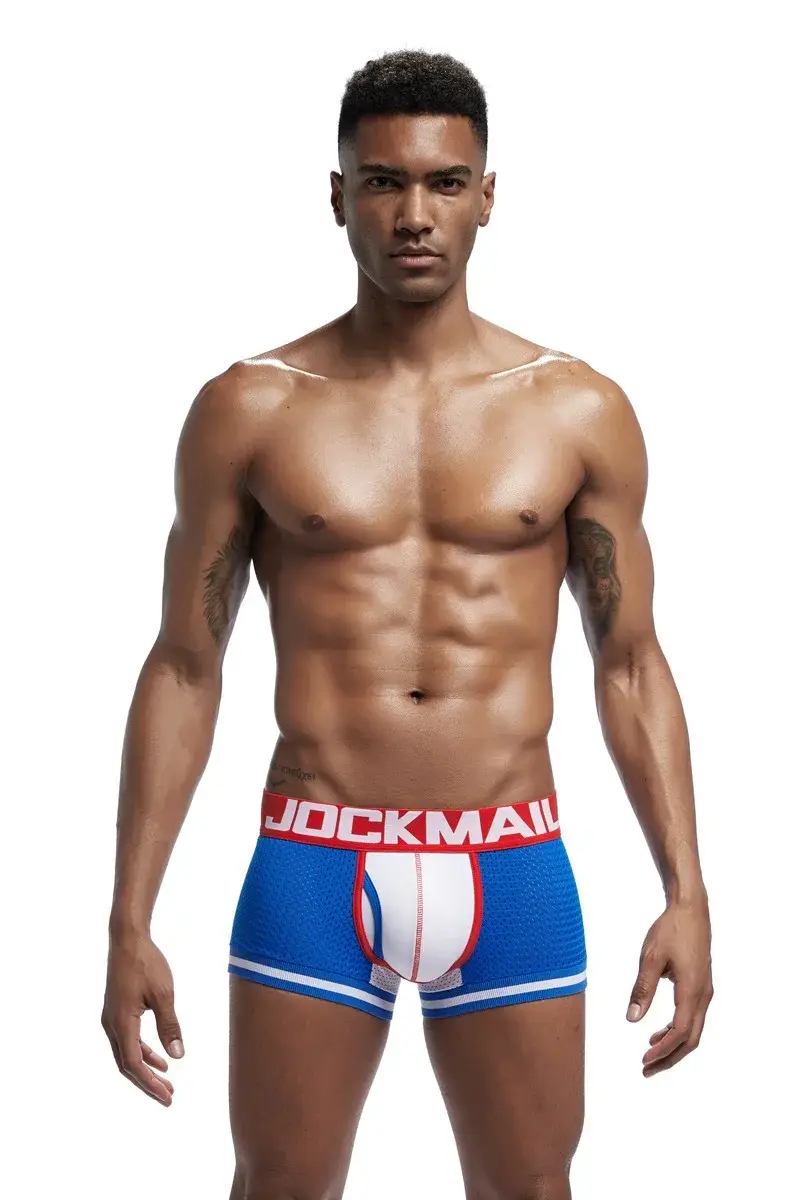 Jockmail Boxer da uomo Intimo a rete Traspirante Comodo Morbido e confortevole Pantaloncini sportivi Uomo adulto Mutandine Abbigliamento Lingerie