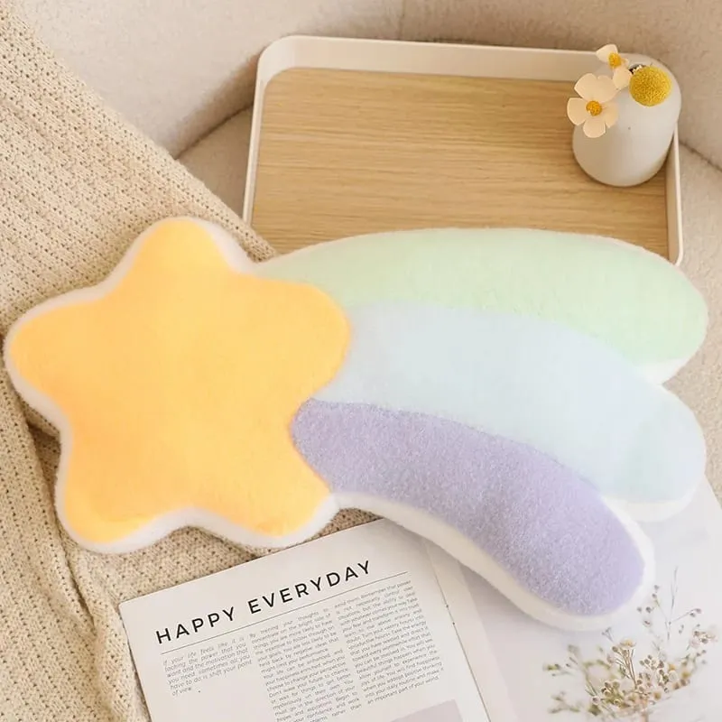 Hot sale Candy Rainbow Lucky Cloud Star Moon Plush Pillow Colorful Crown Memeor Pillow Cushion Sofa Home Decoration Throw Pillow