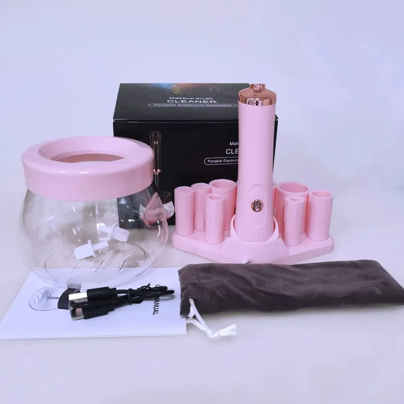 Professional 1PC Black/pink Electric Makeup Brush Cleaner Fast Washing Drying Make up Brushes Cleaning Makeup Brush Tools — image 10