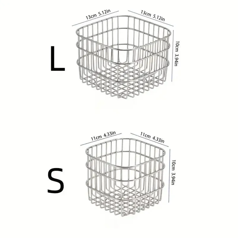 Stainless Steel Comestic Tools Storage Basket Multi-Purpose Makeup Brushes Skincare Tools Perfume Organizer Cosmetic Sorting Box — image 2