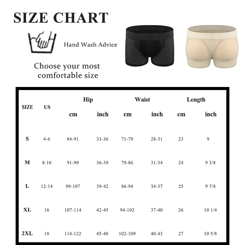 Men's Sexy Boxer Fake Butt Hip Lifter Enhancer Short Removable Padded Underwear Soft Shapewear High Stretch Underpant Mesh Brief — image 19