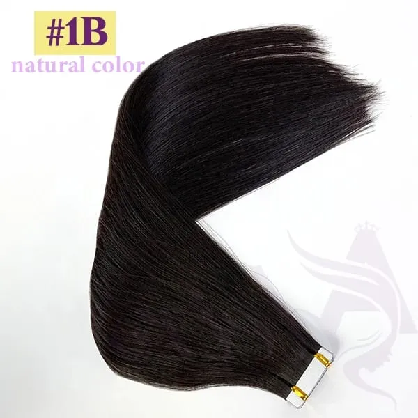 High Quality Tape in Human Hair Extensions Natural Straight Remy Hair Seamless Invisible 14"-22" 100% Real Hair End Thick