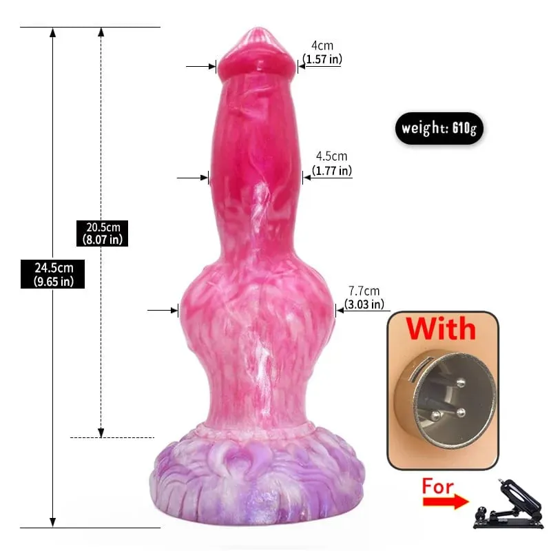 DIY Attachements Dog Knot Dildo With 3XLR Adapter Liquid Silicone Large Penis Anal Plug Sex Toys Quick Air Vac-U-Lock Connector