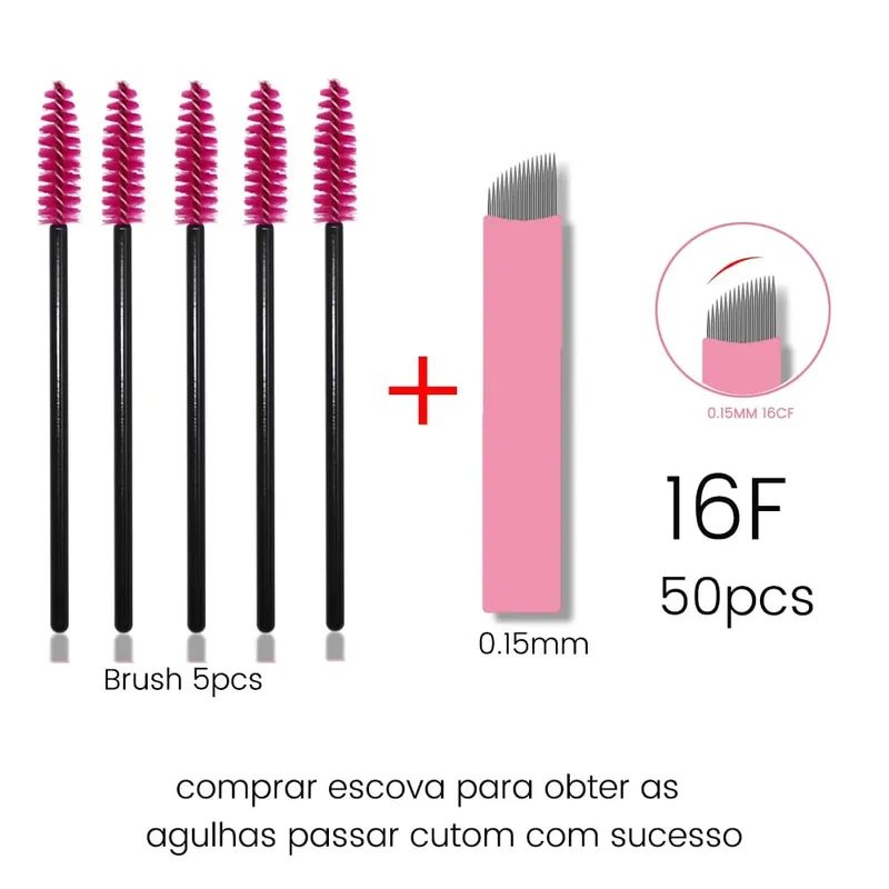 Disposable Eyelash Brushes Kits Microblading Needles Dia 0.15MM Micro Tebori Blades Tattoo Eyebrow Supplies Makeup Applicators