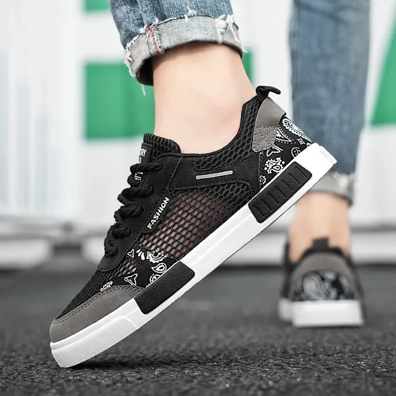 Breathable vulcanized Shoes For Men Flat Athletic Walking Sneakers Shoes Men Mesh Casual Shoes Large Size 47