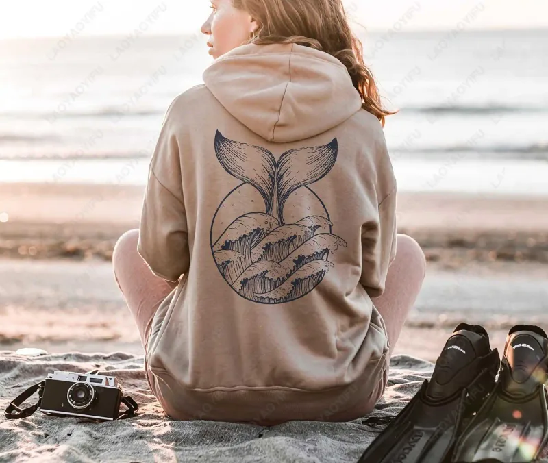 Whale Fish Sea Life Hoodie Pullover for Ocean Lovers Men Women Gift Diving Coconut Beachy Girl Autumn Fashion Sweatshirt Gifts — image 20