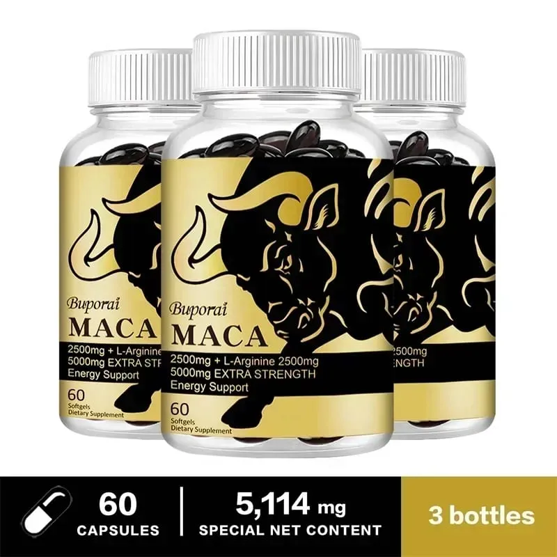 Maca Root Supplement - with Panax Ginseng To Boost Energy Improve Endurance Muscle Strength and Athletic Performance — image 11