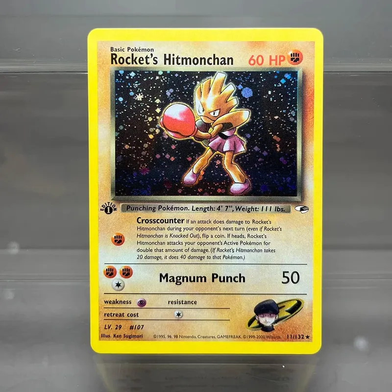 PKM Cards 1st Edition Gym Challenge 1996 Base Set Single Foil Cards Mewtwo Gengar Raichu Game Collection Cards PTCG Proxy Cards — image 18