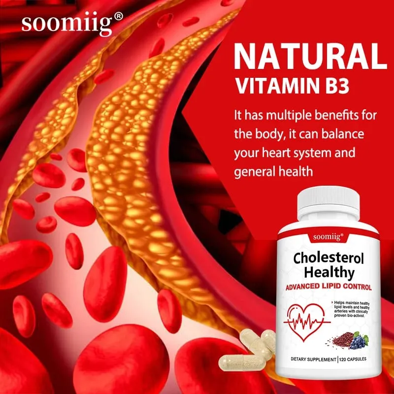Cholesterin-Gesundheitsergänzungsmittel – Senkt LDL und Triglyceride Unterstützt einen gesunden Cholesterinspiegel Natürliche Herzgesundheitskapseln — image 4