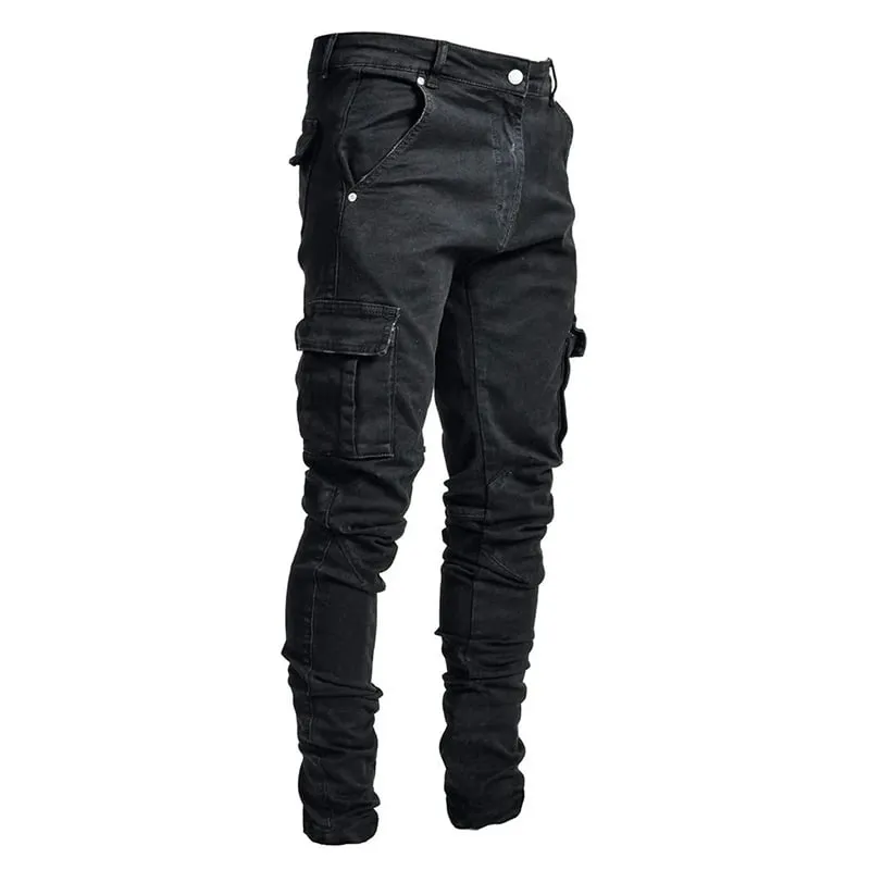 New Autumn Men Pants Casual Tactical Jeans Male Multiple Pockets Cargo Pant Casual Straight Dimem Jeans Trousers Plus Size S-4Xl — image 14