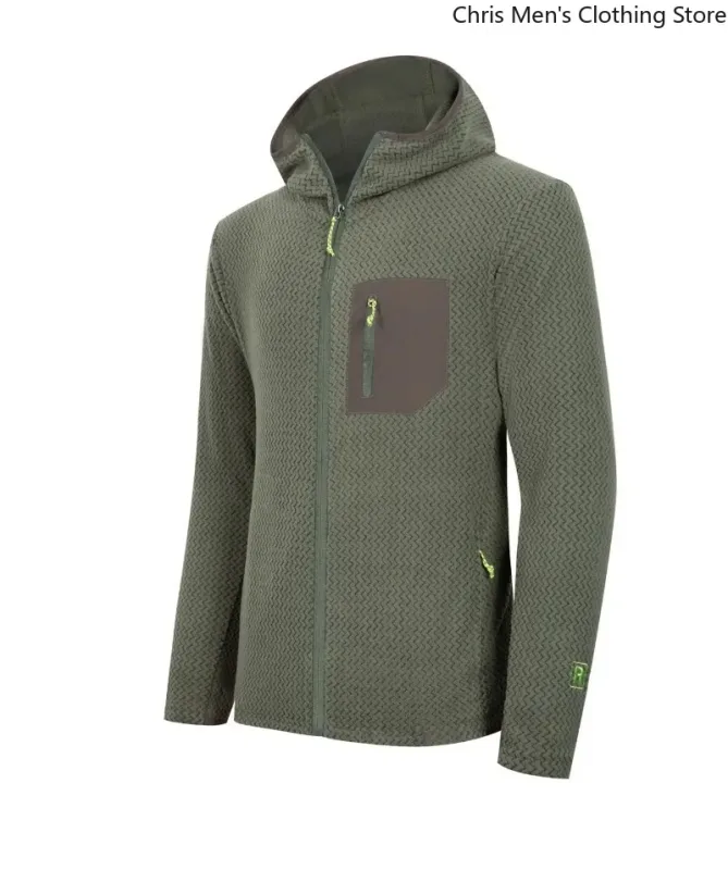 Cappotti con cerniera da uomo di alta qualità per l'autunno/inverno Cappotti caldi con cappuccio alla moda e versatili Felpe sportive casual per fitness — image 6
