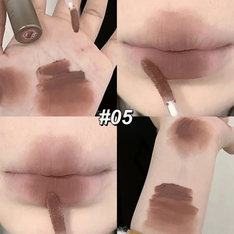 6 Color Long-Lasting Waterproof Matte Velvet Lip Gloss Mist Liquid Matte Lipstick Non-stick Cup Lip Glaze Lip Makeup Cosmetics — image 8