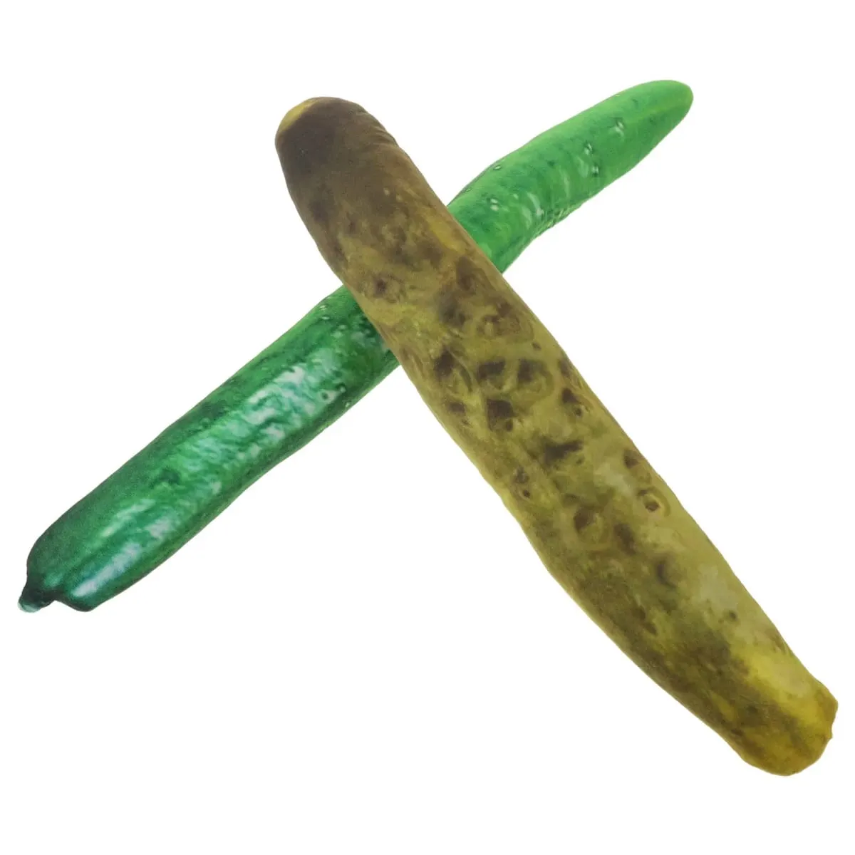 2Pcs Pickle Cucumber Soft Pillow Cartoon Food Cushion Creative Decor Lumbar Back Support Cushions Funny Stuffed Yellow Gourd