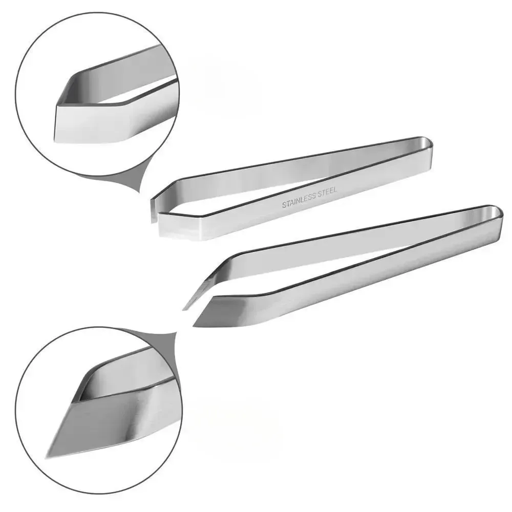 1/2Pcs Stainless Steel Fish Bone Tweezers Pincer Clip Puller Remover Tongs Fish Bone Plucking Clamp Kitchen Gadgets Tools