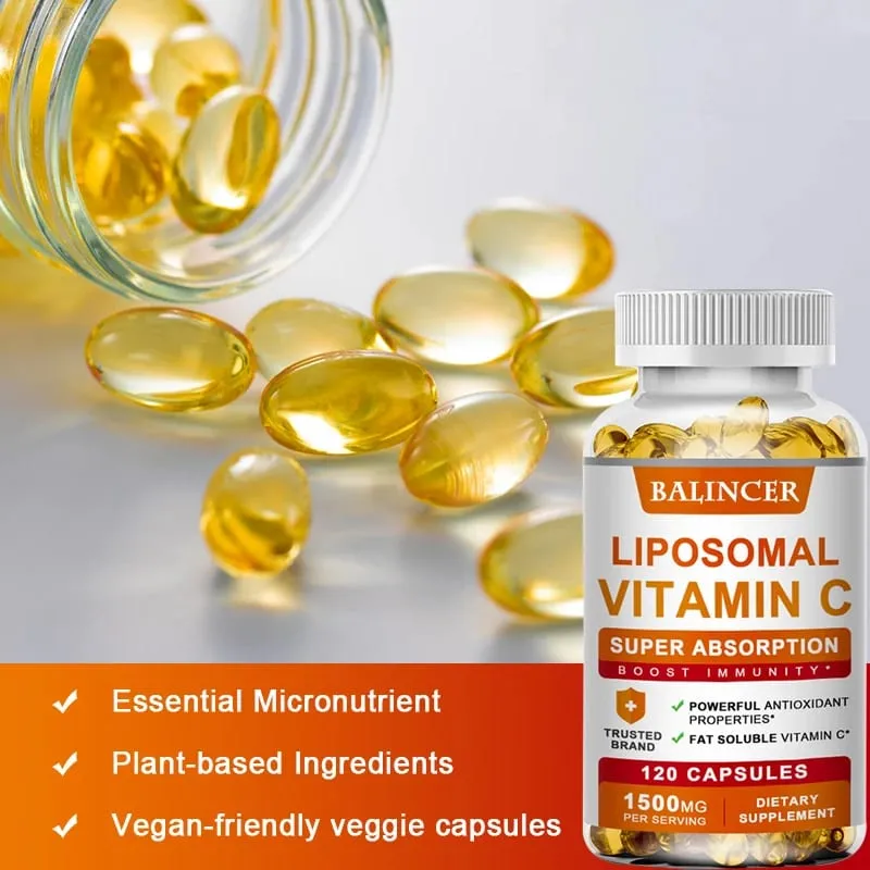 Supplément liposomal de vitamine C – Vitamine C liposomale facilement absorbée, antioxydant, soutient le système immunitaire, favorise la santé de la peau. — image 1
