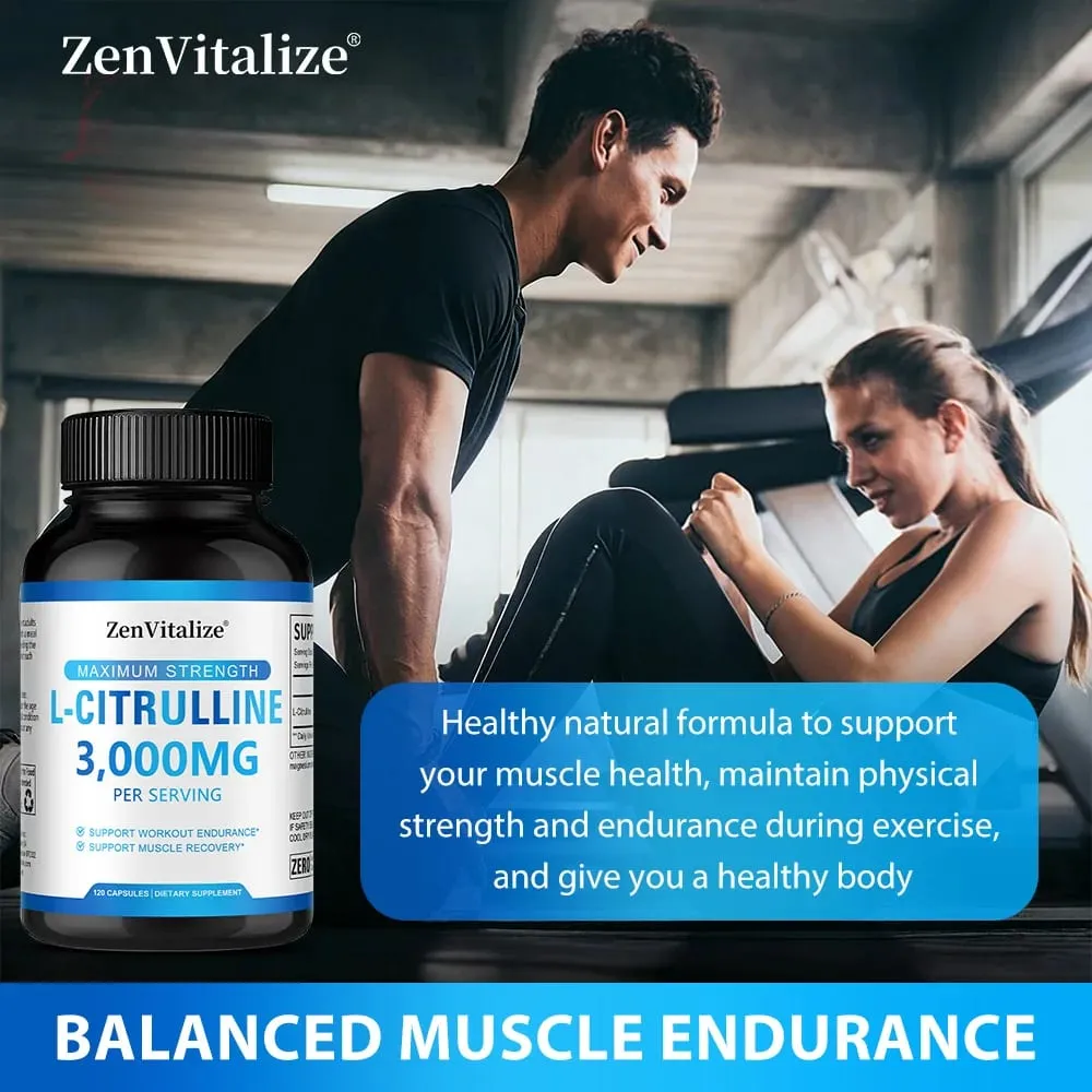 L Citrullin 3000 mg Ergänzungskapseln für Männer und Frauen – Muskelregeneration und Trainingsausdauer – vegan, gentechnikfrei — image 6