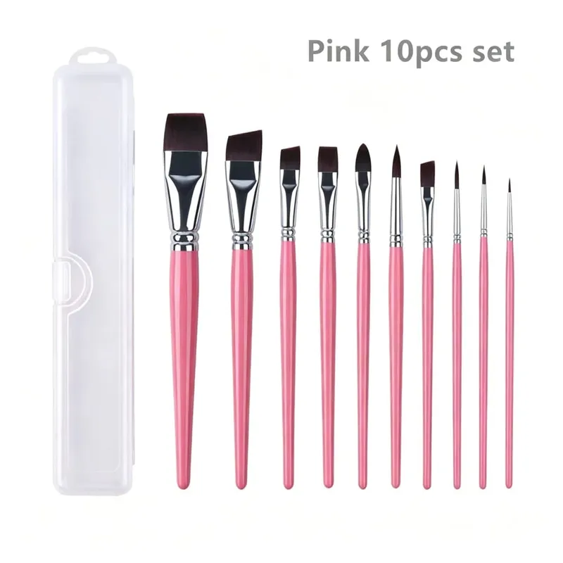 7/10/17 Pcs Multi-functional Face Body Paint Brushes High Quality Sky Blue Artist Watercolor Painting Makeup Tool Make Up Brush — image 7