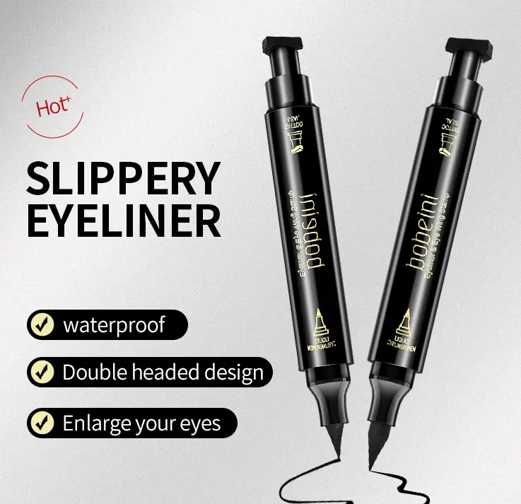 Liquid Eyeliner Pencil Super Waterproof Black Double-Headed Stamp Long Lasting Eyleliner Cat Eye Maquiagem Cosmetic Makeup Tool — image 2