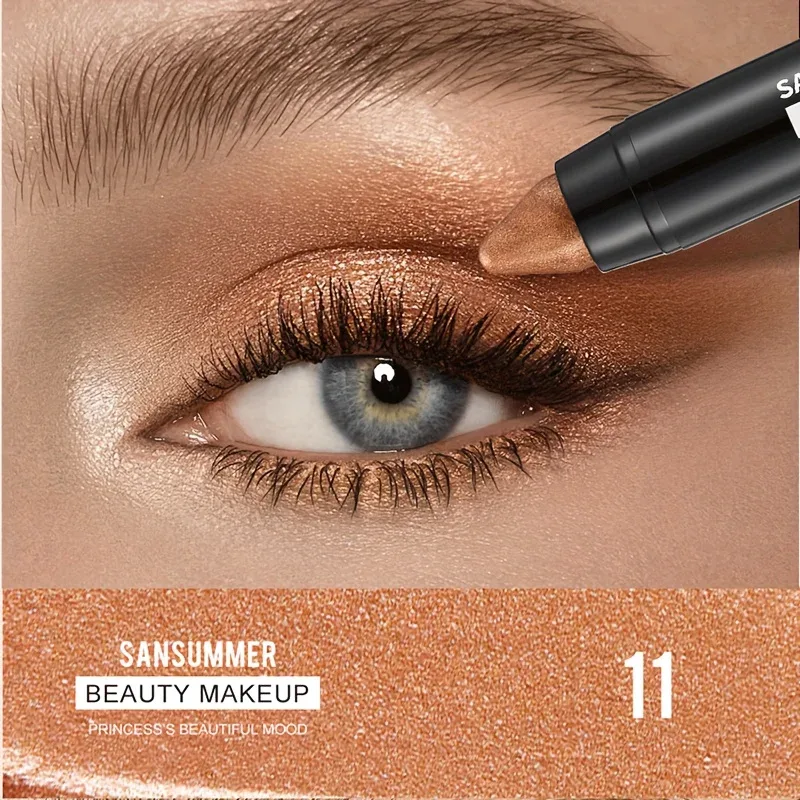 7-color waterproof eye shadow stick pearlescent matte treatment to create a natural and lasting eye makeup flash. — image 10