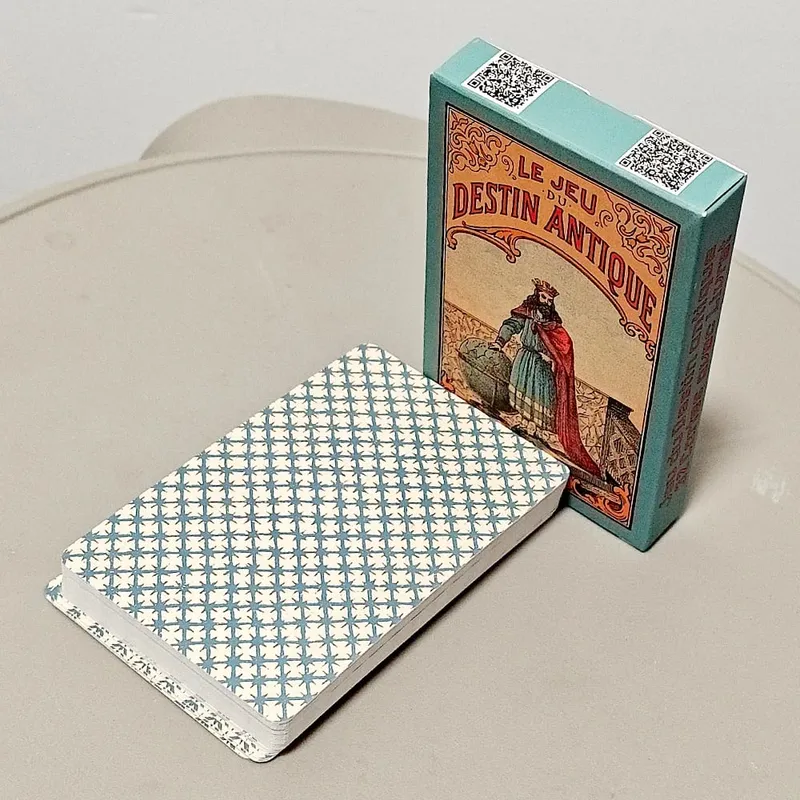 빈티지 골동품 운명 운세 카드 9*6cm 32 카드 오라클 데크 Le Jeu Du Destin 골동품 전통 Cartomancy 카드